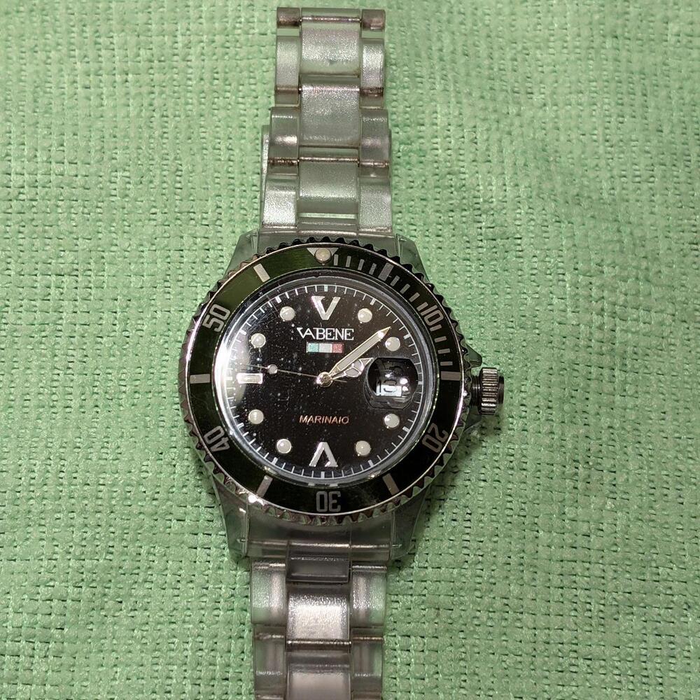 Super Rare Original VABENE MARINAIO OV601 Watch Clear Strap Water Resistant